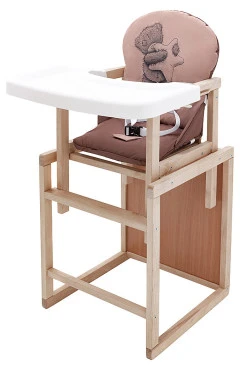 Стульчик-трансформер Babyroom Винни-230 eko капучино-шоколад с пластиковой столешницей, арт. 626050