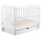 Кровать Babyroom Умка, маятник, ящик, откидной бок DUMYO-3 бук белый, арт. 626201