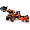 Детский педальный трактор Falk 2060 AM KUBOTA с прицепом и ковшом красный