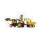 Детский трактор Falk 2086W Komatsu с педалями, прицепом и ковшами желтый