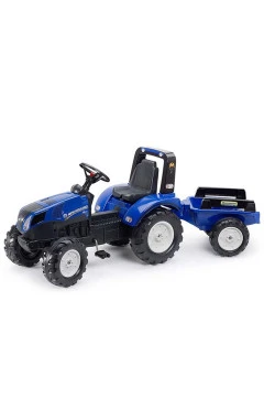 Дитячий трактор на педалях з причепом Falk 3090B NEW HOLLAND (колір – синій)