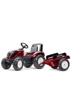 Дитячий трактор на педалях з причепом Falk 4000AB VALTRA S4 (колір – червоний)
