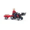 Детский трактор на педалях Falk 961AM CASE IH MAXXUM с прицепом и ковшом красный