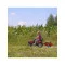 Детский трактор на педалях Falk 961B CASE IH с прицепом и ковшом красный