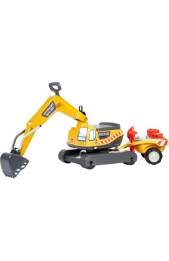 Экскаватор с прицепом Falk Super Builder 140A (цвет – желтый)