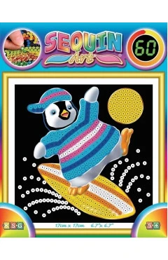 Sequin Art набор для творчества 60 пингвин, арт. SA1328