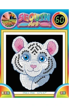 Sequin Art Набор для творчества 60 белый тигр, арт. SA1326