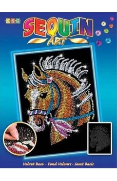 Набор для творчества Sequin Art blue Конь 25x34 см, арт. SA1517