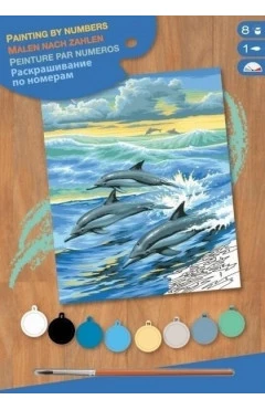 Sequin Art набор для творчества PAINTING BY NUMBERS JUNIOR дельфины, арт. SA0031