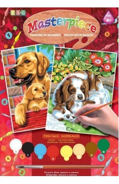 Sequin Art набір для творчості PAINTING BY NUMBERS JUNIOR-PAIRS собаки, арт. SA0214