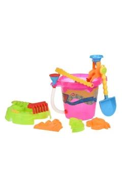 Same Toy набор для игры с песком - ведерко рожеве (8 од.), арт. 976Ut-1