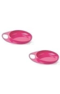 Nuvita тарілка для годування Easy Eating (мілка 2 шт.) [NV8451 pink]