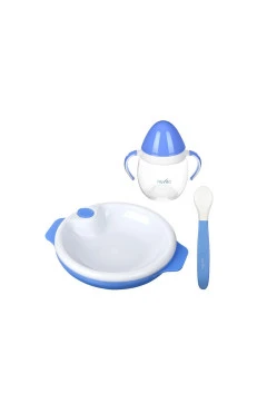 Nuvita набор для кормления 6м+ 3 предмета (голубой), арт. NV1491Blue