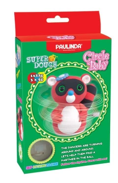 PAULINDA Масса для лепки Super Dough Circle Baby Енот крутящийся механизм (красный)