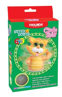 PAULINDA Маса для ліплення Super Dough Circle Baby Кіт заводний механізм (оранжевий)