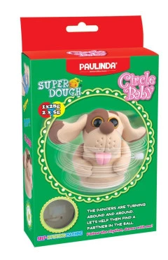 PAULINDA Маса для ліплення Super Dough Circle Baby Собака заводний механізм (коричневий)