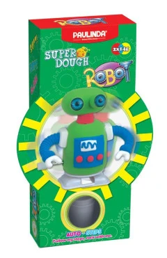 PAULINDA Маса для ліплення Super Dough Robot заводний механізм (крокує) (зелений)