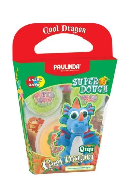 PAULINDA Масса для лепки Super Dough Cool Dragon Дракон (голубой)