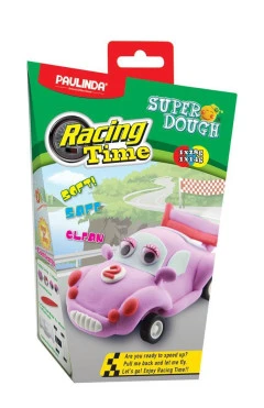 PAULINDA Масса для лепки Super Dough Racing time Машинка (розовая) инерционный механизм