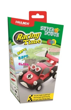 PAULINDA Масса для лепки Super Dough Racing time Машинка (красная) инерционный механизм