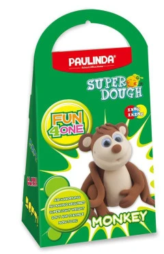 PAULINDA Маса для ліплення Super Dough Fun4one Мавпа (рухливі очі)