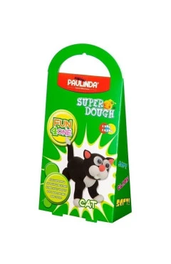 PAULINDA Маса для ліплення Super Dough Fun4one Кіт (рухливі очі)