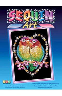 Набір для творчості Sequin Art blue папуги нерозлучники 25*34см, арт. SA1002
