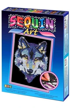 Sequin Art Набор для творчества blue Wolf, арт. SA1215
