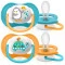 Avent Пустышка ортодонтическая ultra air animal для мальчиков 6-18 мес 2 шт, арт. SCF080/07