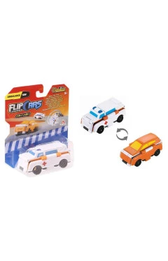 Flip Cars Машинка-трансформер 2 в 1 Скорая помощь и Внедорожник