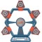 Nerf Игровая электронная мишень Jazwares Digital Flip Target, арт. NER0288