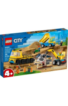LEGO Конструктор city будівельний вантажівка і кулястий кран-таран, арт. 60391