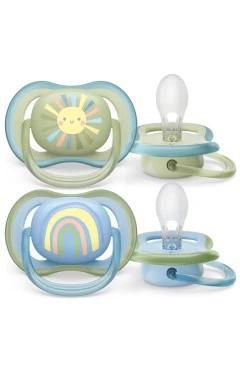 Avent пустышка ортодонтическая Ultra Air для мальчиков 0-6 мес, 2 шт, арт. SCF085/58