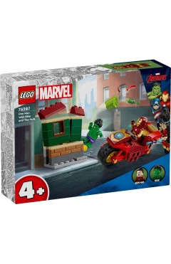 LEGO конструктор Marvel Залізна людина на мотоциклі і халк, арт. 76287