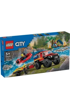 LEGO Конструктор City пожарный внедорожник со спасательной лодкой, арт. 60412