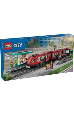 LEGO конструктор трамвай и вокзал в центре города, арт. 60423