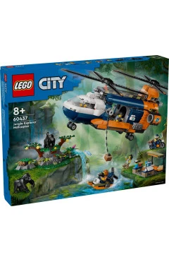 LEGO Конструктор City Вертолёт в базовом лагере для исследования джунглей, арт. 60437