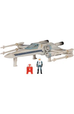 Игровая коллекционная фигурка Star Wars X-Wing Blue 1 с Antoc Merric и R2-R9 12.5 см, арт. SWJ0025