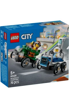 Конструктор LEGO City «Самолет против больничной кровати» Набор для гонок, арт. 60459