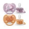 Пустышка Avent Ultra Soft, 6-18 мес., дизайн для девушек, 2 шт.
