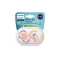 Пустышка Avent Ultra Air, 6-18 мес., 2 шт, дизайн для девушек, арт. SCF080/27