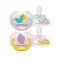 Пустышка Avent Ultra Air, 0-6 мес., 2 шт, дизайн для девушек, арт. SCF080/24