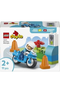 Конструктор LEGO DUPLO Town синий полицейский мотоцикл, арт. 10471