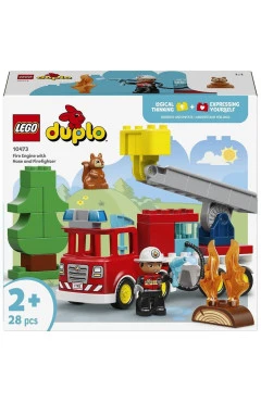 Конструктор LEGO DUPLO Town пожарная машина со шлангом и пожарником, арт. 10473
