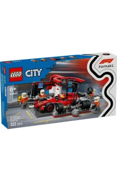 Конструктор LEGO City пит-стоп і пит-екіпаж F1 з болідом ferrari, арт. 60443