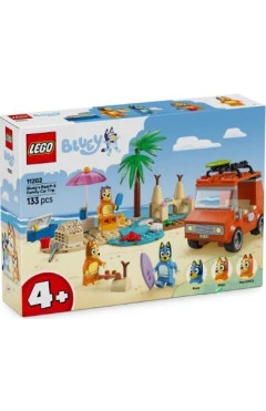 Конструктор LEGO bluey пляж і сімейна поїздка на автомобілі Блуи, арт. 11202