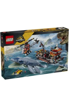 Конструктор LEGO Jurassic World напад мозазавра на лодку, арт. 77983