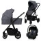 Коляска універсальна 3 в 1 Lionelo AMBER PLUS 3IN1 grey graphite