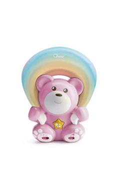 Игрушка-проектор Chicco Медвежонок под радугой розовая