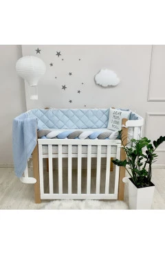 Бортики стеганые Монако голубой, арт. 0794207